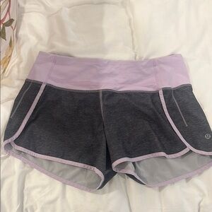 Lululemon Athletica Gray and Pink Athletic Shorts